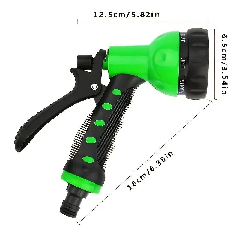 Heavy-Duty Zinc Alloy Garden Hose Spray Gun | 5 Spray Pattern Nozzle for Watering, Car Wash & Plant Care | Ergonomic Metal Water Cannon