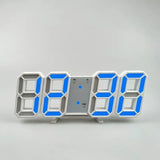 3D LED Digital Alarm Clock with Large Display | Wall or Desktop Clock with 3-Level Brightness Adjustable, Calendar & Snooze Function | Plug-in USB Powered