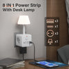 Tabletop Power Strip TT-PS08 – 3 Outlets + 4 USB Ports with Surge & Overload Protection