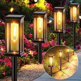 Solar LED Garden Pathway Lights – IP65 Waterproof Outdoor Landscape Lamp with Warm & White Light