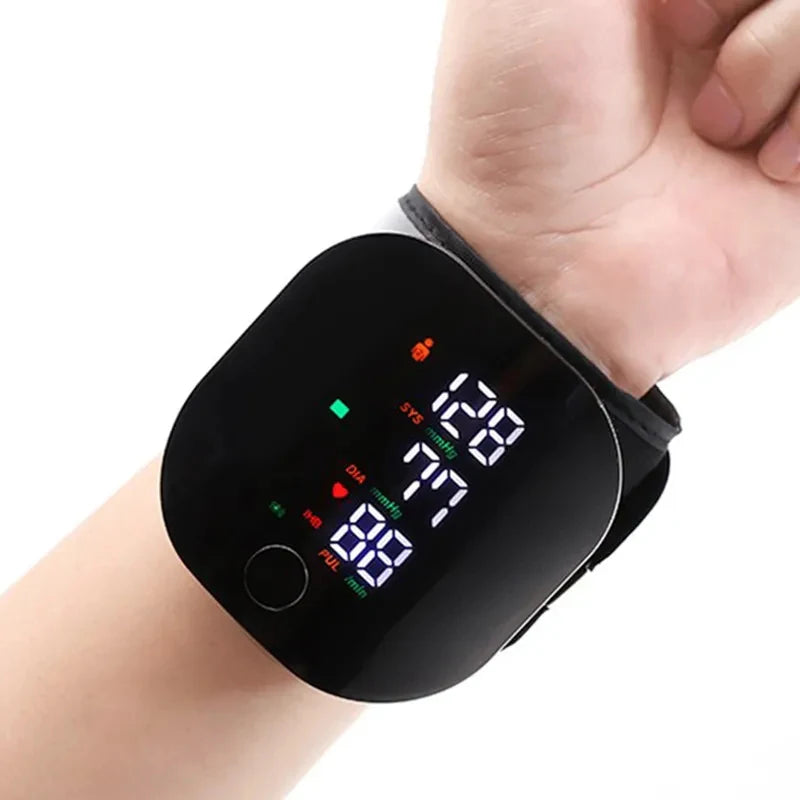 Fireurus Digital Wrist Blood Pressure Monitor – Rechargeable Heart Rate & BP Monitor for Home Use