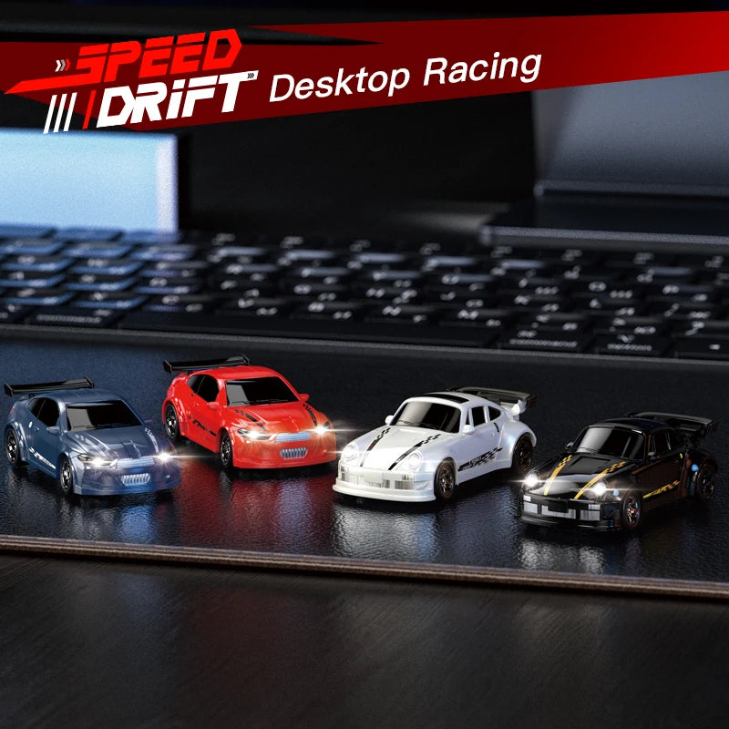 Teranty 1:64 Scale 4CH Remote Control Car | 30m Range 4WD Drift RC Car with 20min Playtime | Ready-to-Go Mini Electric Car for Kids & Adults