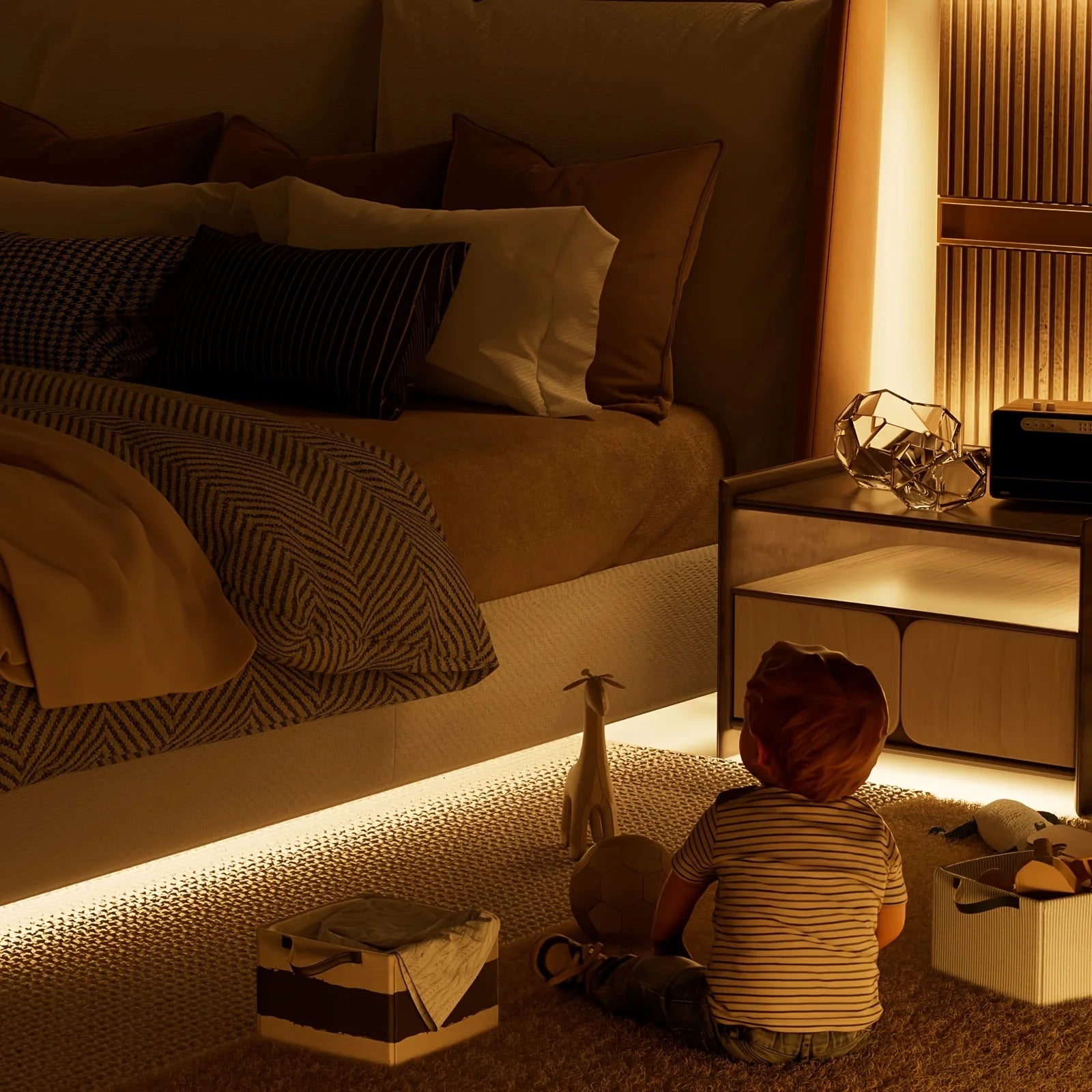 Saimili COB LED Strip Light 5V USB – Touch Dimmable Flexible Tape for TV Backlight, Mirror & Room Decor