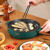 Electric Multi-Cooker Frying Pan 220V – Non-Stick Electric Skillet for Steak, Fish, BBQ & Omelette Cooking