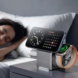 15W Qi2 3 In 1 Touch Autorotation Magsafe Magnetic Wireless Charger For Android iPhone iWatch Airpods Fast Charging Dock Station
