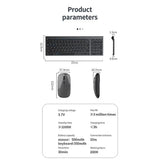 JOMAA Multi-Device Wireless Keyboard and Mouse Combo | Bluetooth & 2.4GHz Ergonomic Set with Multimedia Keys | Slim Design for Laptop, PC, Tablet