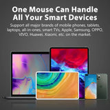 Congdi Dual Mode Wireless Mouse - Bluetooth & 2.4GHz Rechargeable Silent Mouse with 1600 DPI | 4-Button Opto-Electronic Mouse for Laptop, PC, iPad & MacBook