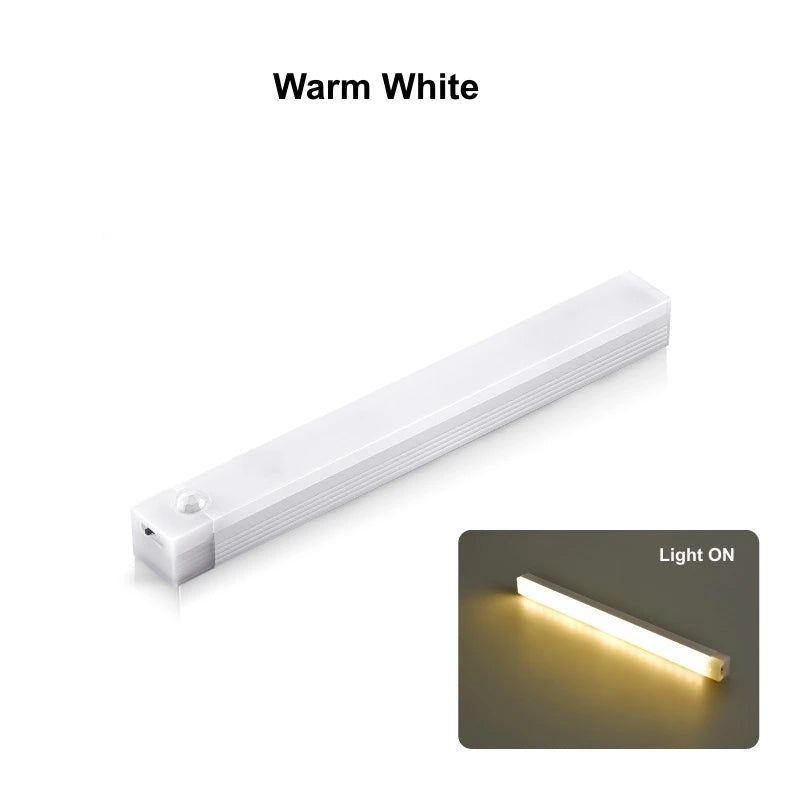 Wireless Motion Sensor LED Light Bar – USB Rechargeable Magnetic Cabinet & Night Light (10–50cm)