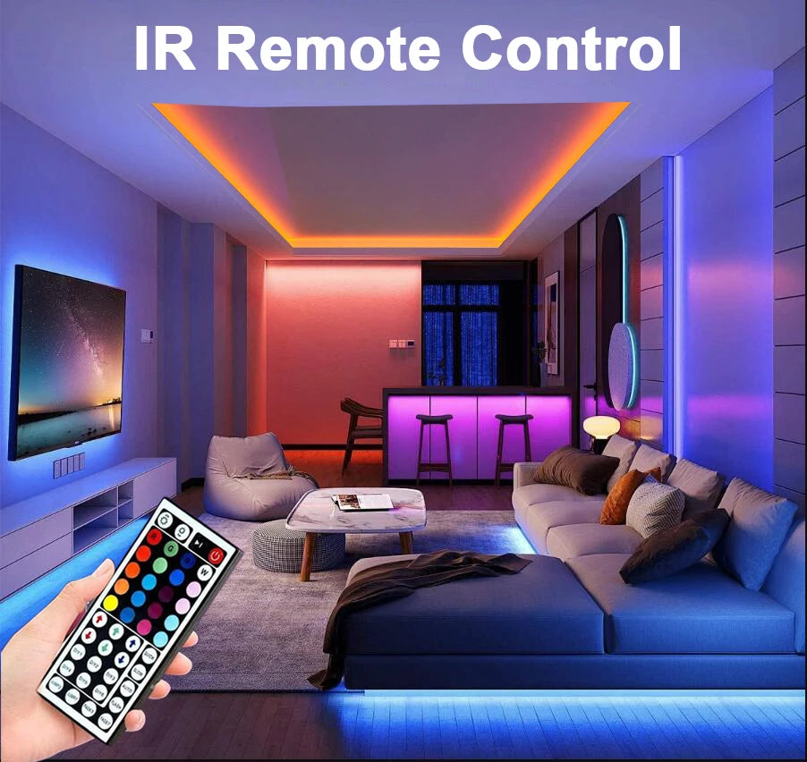 Mikenoon USB RGB LED Strip Lights - 5V 16 LEDs/m Color Changing Room Decoration with Remote | Smart App Control for Bedroom, Living Room & Gaming Setup
