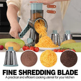 3-in-1 Rotary Cheese Grater & Vegetable Slicer – Manual Stainless Steel Kitchen Cutter Tool