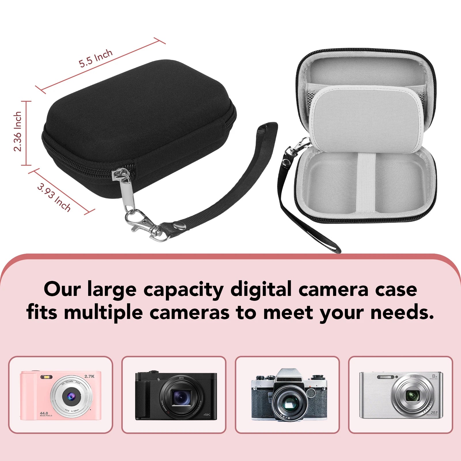 STUOGYUM DC403 4K Digital Camera for Photography - 50MP CMOS Sensor with 16X Digital Zoom, 2.4" LCD Screen, 1080P Video Recording | Compact Camera for Beginners & Kids