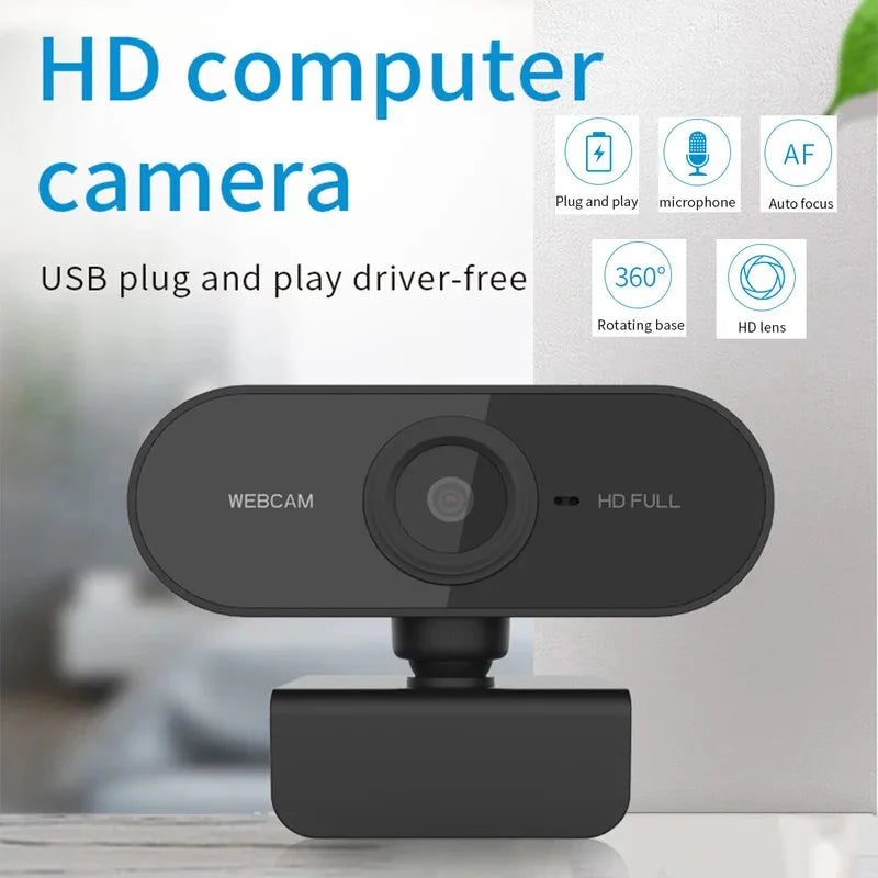 1080P HD USB Webcam with Microphone – Auto Focus Full HD Camera for PC, Laptop & Streaming