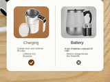 Self-Stirring Coffee Mug 380ml – Automatic Electric Mixing Cup with Temperature Display (USB Charging)