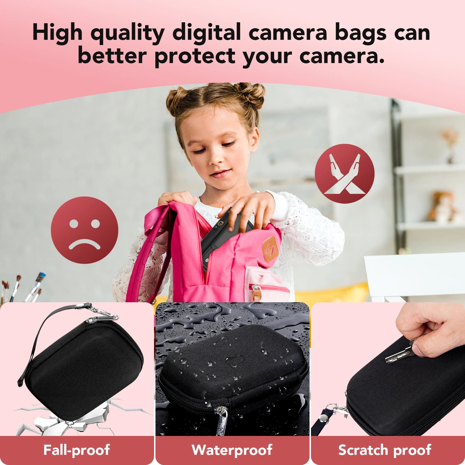 STUOGYUM DC403 4K Digital Camera for Photography - 50MP CMOS Sensor with 16X Digital Zoom, 2.4" LCD Screen, 1080P Video Recording | Compact Camera for Beginners & Kids