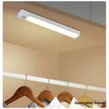 Wireless Motion Sensor LED Light Bar – USB Rechargeable Magnetic Cabinet & Night Light (10–50cm)