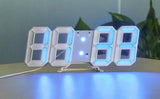 3D LED Digital Alarm Clock with Large Display | Wall or Desktop Clock with 3-Level Brightness Adjustable, Calendar & Snooze Function | Plug-in USB Powered