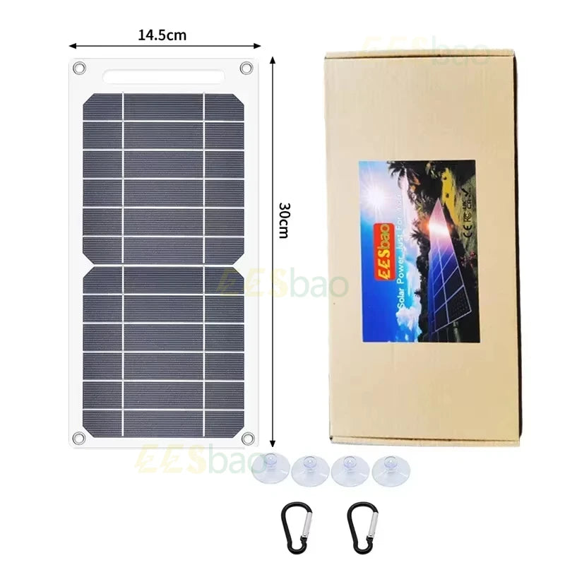 EESBAO 35W Portable Solar Charger | QC3.0 USB Fast Charging Panel for iPhone & Android | Emergency Power for Camping & Outdoor Use