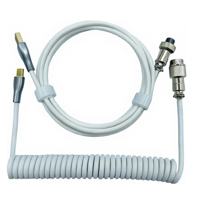 Mechanical Keyboard Coiled Cable USB Type-C – Aviator Connector Custom Keyboard Cable (Max 3A)