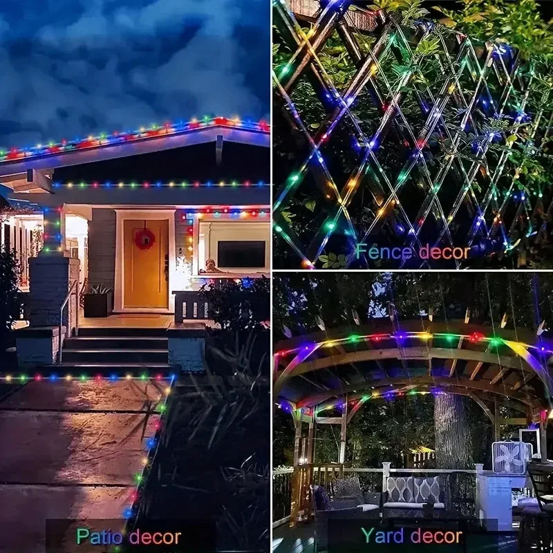 Solar LED String Lights Outdoor Waterproof – 50/100 LED Fairy Lights for Garden, Patio & Christmas Decoration