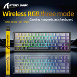 Attack Shark X68HE Mechanical Gaming Keyboard - 68-Key Hot-Swappable with 8000Hz Polling & PBT Keycaps | RGB Backlit Wired Keyboard for FPS & Competitive Gaming