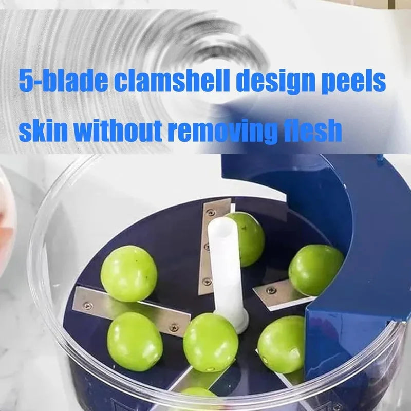 Automatic Electric Garlic & Grape Peeler – Rechargeable Smart Fruit Peeling Machine for Home & Commercial Use
