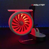 NIKOLATOY Creative Desktop USB Airplane Engine Turbo Jet Fan with Wireless Charging – 48-Hour Shippin
