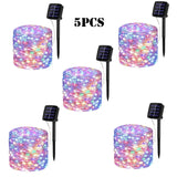 LED Solar Garden Fairy String Lights | Waterproof Outdoor Twinkle Lights for Christmas, Patio & Parties