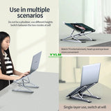 YYLM N8 Adjustable Aluminum Laptop Stand – Foldable Portable Cooling Stand for MacBook & Notebook