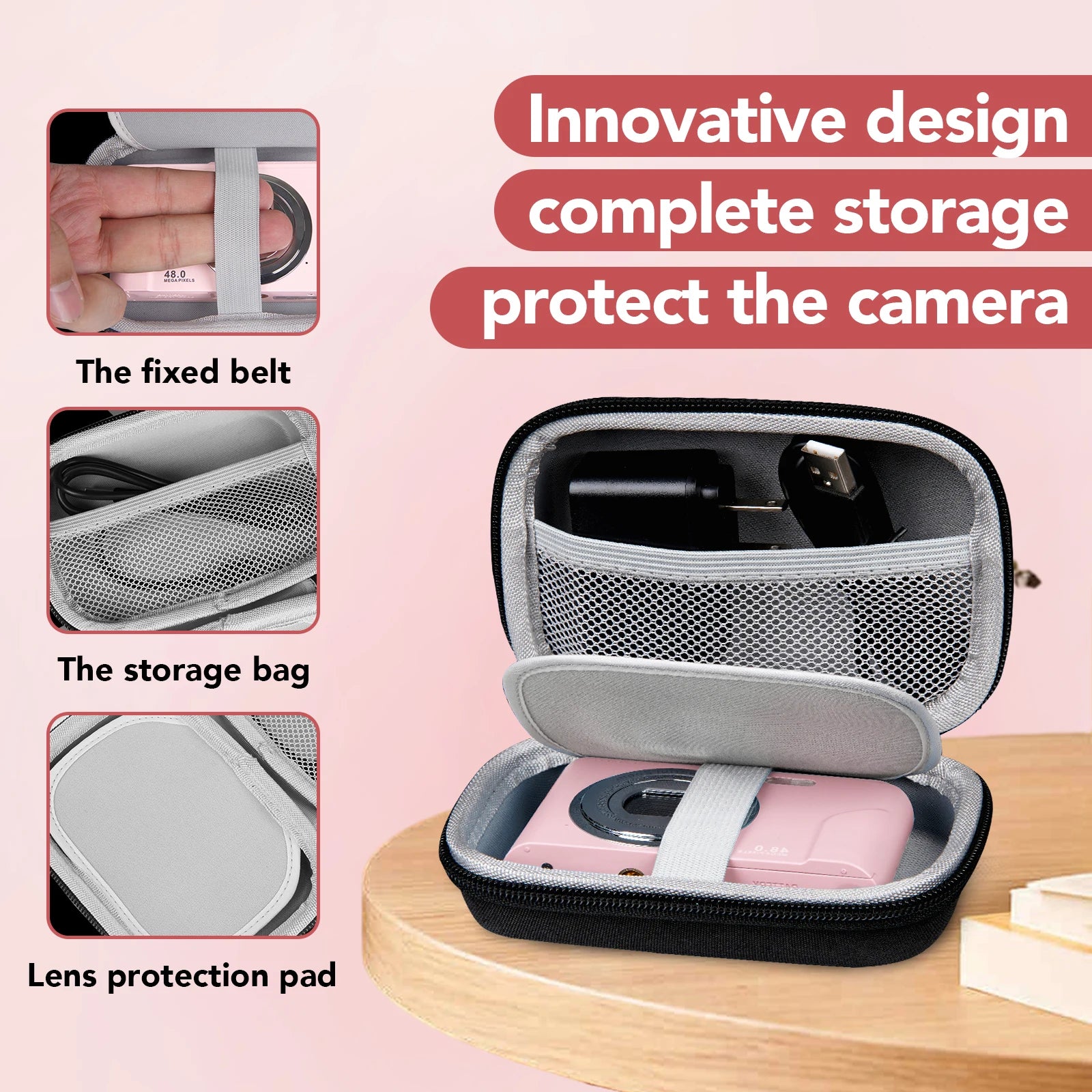 STUOGYUM DC403 4K Digital Camera for Photography - 50MP CMOS Sensor with 16X Digital Zoom, 2.4" LCD Screen, 1080P Video Recording | Compact Camera for Beginners & Kids