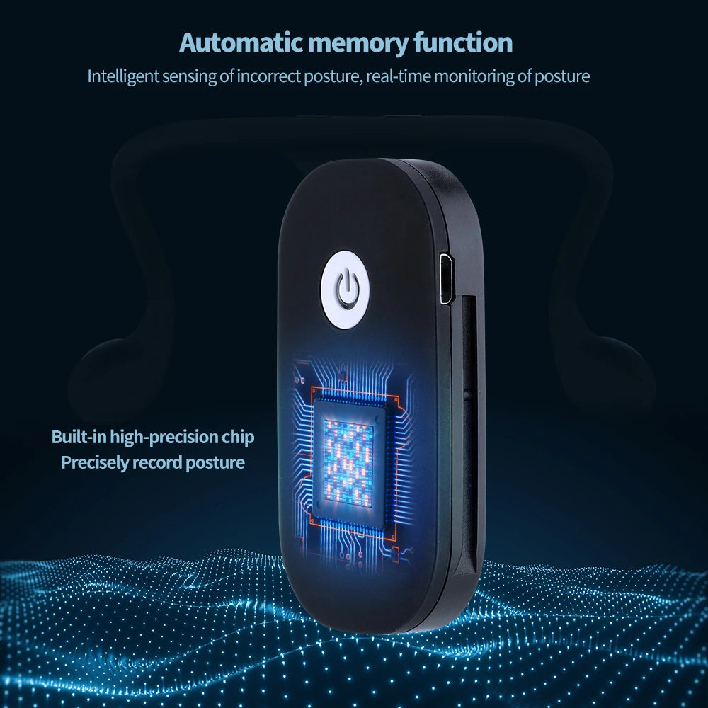 DeMoce Smart Neck Posture Corrector – Rechargeable Vibration Reminder Brace for Back & Spine Alignment