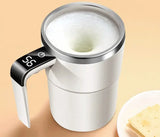 Self-Stirring Coffee Mug 380ml – Automatic Electric Mixing Cup with Temperature Display (USB Charging)