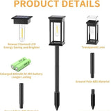 Solar LED Garden Pathway Lights – IP65 Waterproof Outdoor Landscape Lamp with Warm & White Light