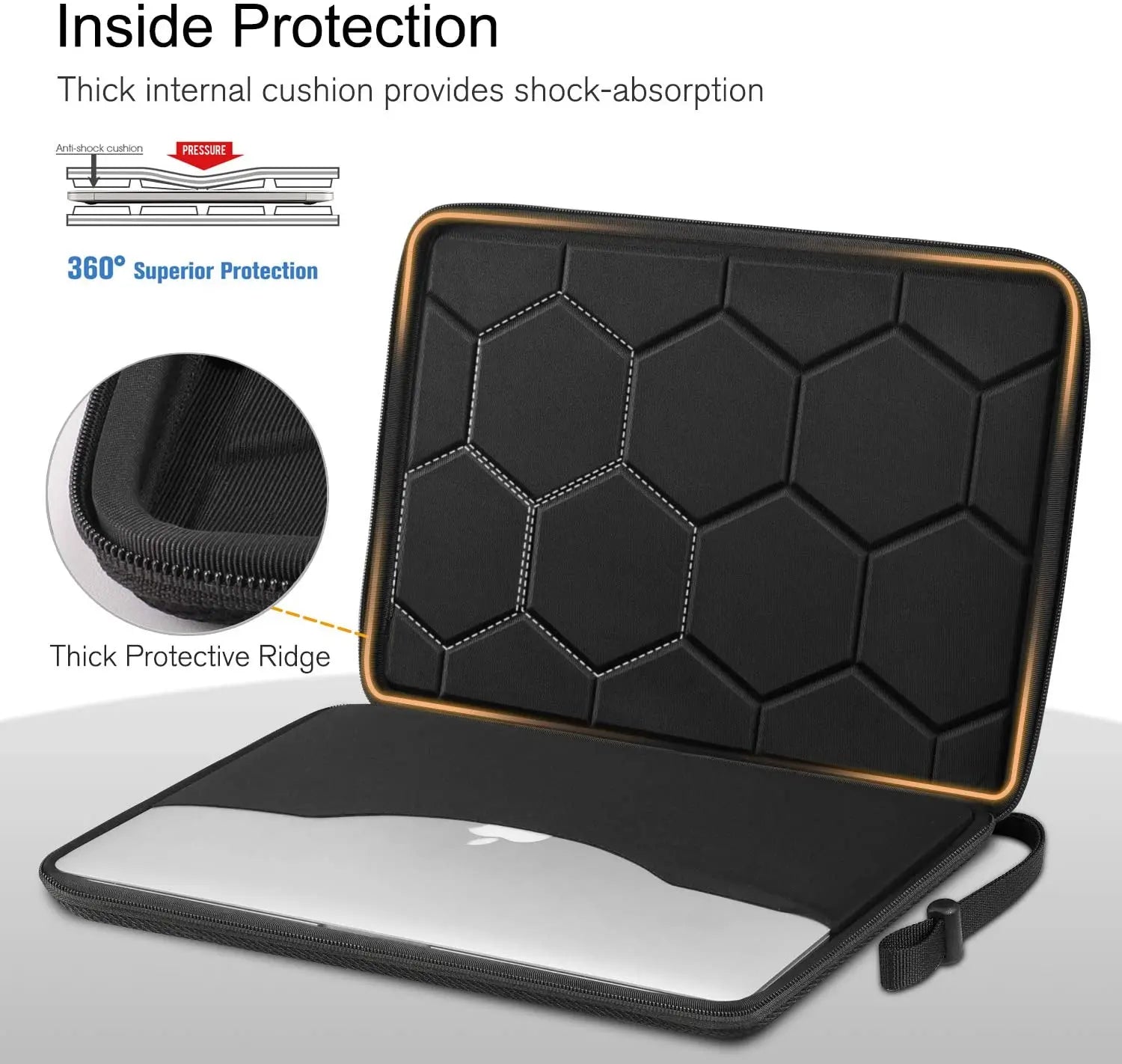 Shockproof Waterproof Laptop Sleeve Bag – EVA Protective Carrying Case for 13” / 14” / 15.6” Laptops