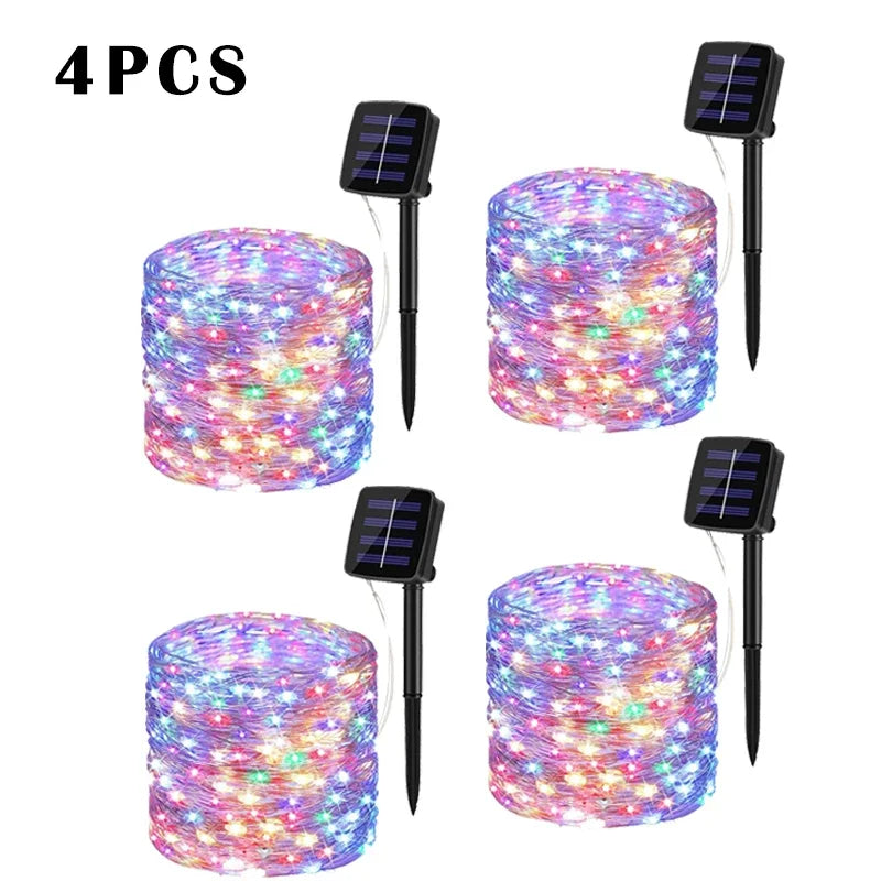 LED Solar Garden Fairy String Lights | Waterproof Outdoor Twinkle Lights for Christmas, Patio & Parties