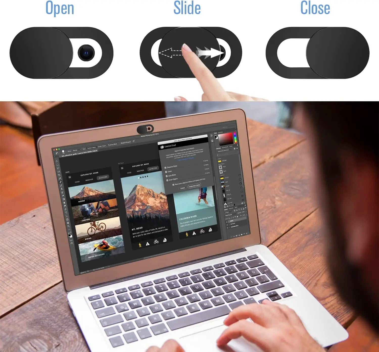 Ultra Thin Webcam Cover Slider – Privacy Protection Camera Cover for Laptop, Tablet & Phone