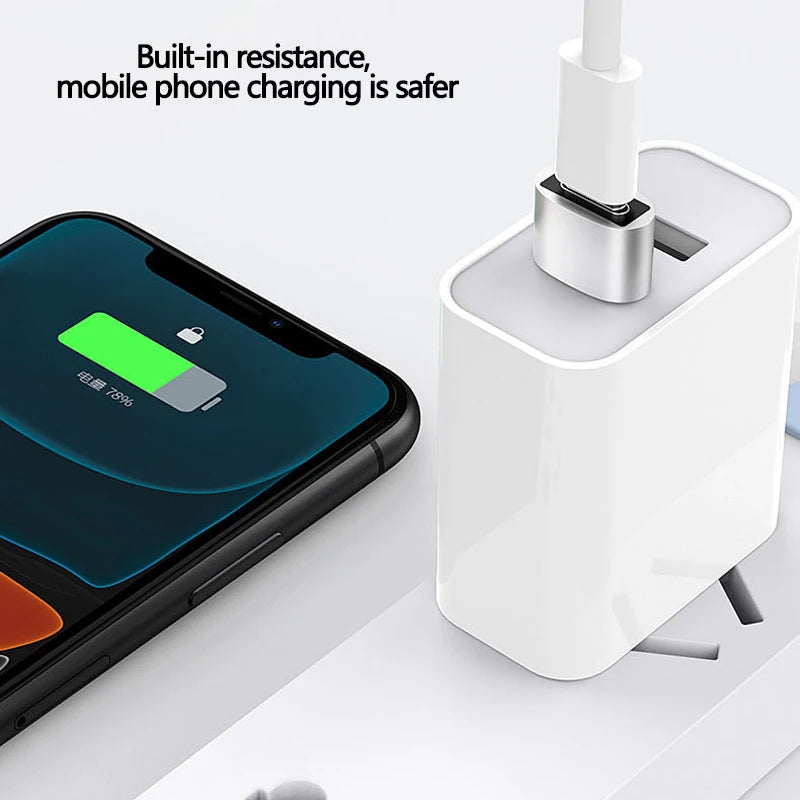 Type-C to USB Adapter - USB-C Female to USB-A Male Converter for Charging & Data Transfer | Compatible with Laptops, Car Chargers & PCs