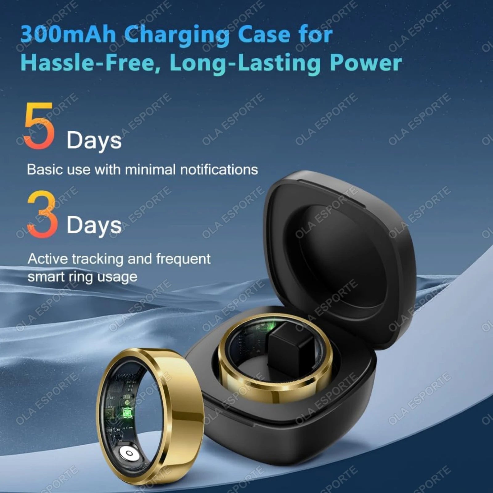 Ola Esporte Smart Health Ring – Fitness, Sleep & Heart Rate Tracker Waterproof 5ATM