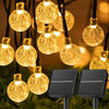 GASISTER 10m Solar String Lights with 60 LED Crystal Globes | IP65 Waterproof 8 Modes Outdoor Fairy Lights for Garden, Patio & Holiday Decor