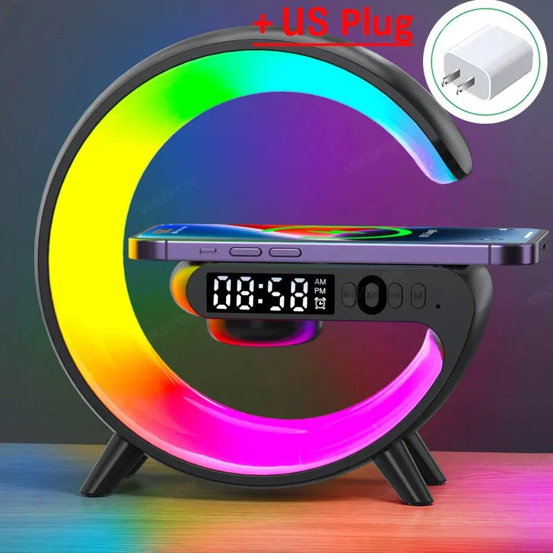 VIKEFON 15W Magnetic Wireless Charger Stand for iPhone – LED Light Fast Charging Dock with Holder