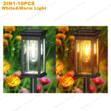Solar LED Garden Pathway Lights – IP65 Waterproof Outdoor Landscape Lamp with Warm & White Light