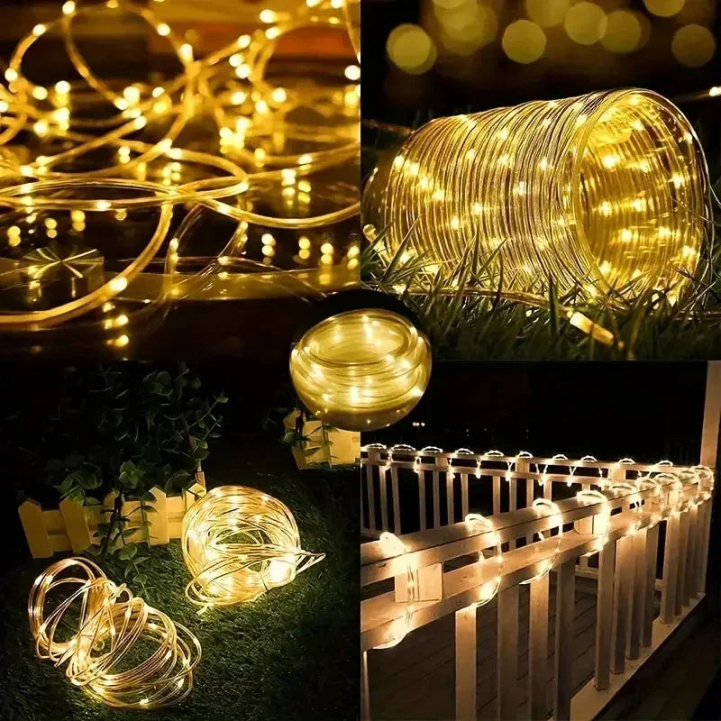 Solar LED String Lights Outdoor Waterproof – 50/100 LED Fairy Lights for Garden, Patio & Christmas Decoration