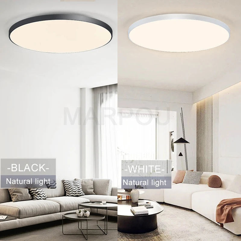 MARPOU Smart Ceiling Light LED - Dimmable Modern Ceiling Lamp with APP & Remote Control | 3 Size Options, 3000K-6500K Color Temperature, 20%-100% Brightness