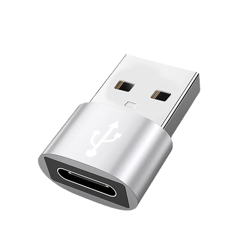 Type-C to USB Adapter - USB-C Female to USB-A Male Converter for Charging & Data Transfer | Compatible with Laptops, Car Chargers & PCs
