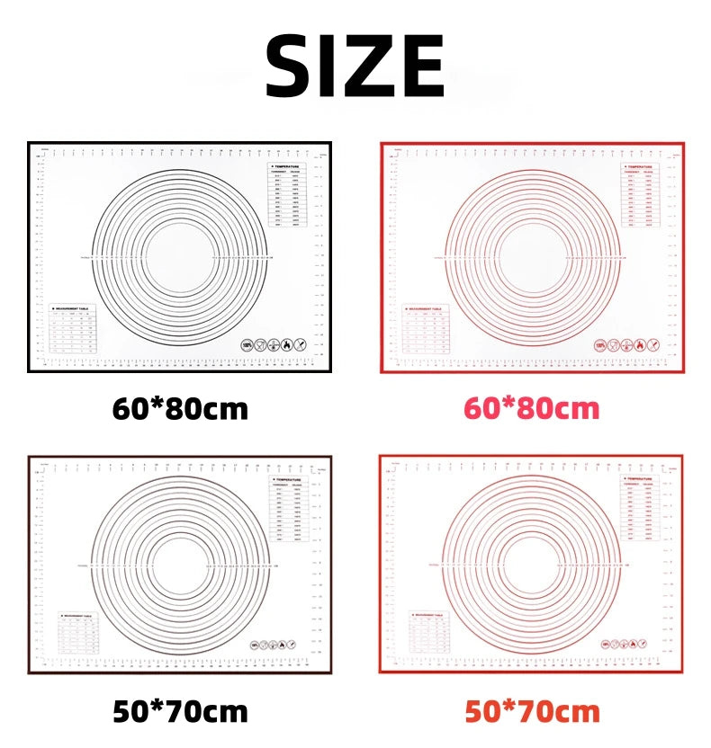 Non-Stick Silicone Baking Mat – Reusable Dough Kneading Pad