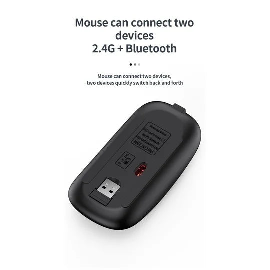 JOMAA Multi-Device Wireless Keyboard and Mouse Combo | Bluetooth & 2.4GHz Ergonomic Set with Multimedia Keys | Slim Design for Laptop, PC, Tablet