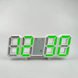3D LED Digital Alarm Clock with Large Display | Wall or Desktop Clock with 3-Level Brightness Adjustable, Calendar & Snooze Function | Plug-in USB Powered