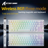 Attack Shark X68HE Mechanical Gaming Keyboard - 68-Key Hot-Swappable with 8000Hz Polling & PBT Keycaps | RGB Backlit Wired Keyboard for FPS & Competitive Gaming