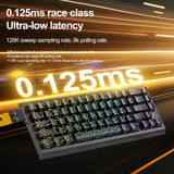 Attack Shark X68HE Mechanical Gaming Keyboard - 68-Key Hot-Swappable with 8000Hz Polling & PBT Keycaps | RGB Backlit Wired Keyboard for FPS & Competitive Gaming
