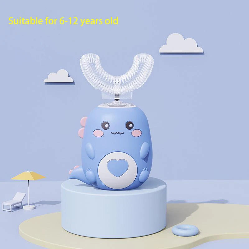 Kids U-Shaped Electric Toothbrush – 360° Sonic Rechargeable Silicone Toothbrush for Children