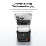 25W 3-in-1 Magnetic Wireless Charging Station | 360° Rotatable Stand for iPhone, AirPods & Apple Watch | Foldable Fast Charger with Retractable Cable